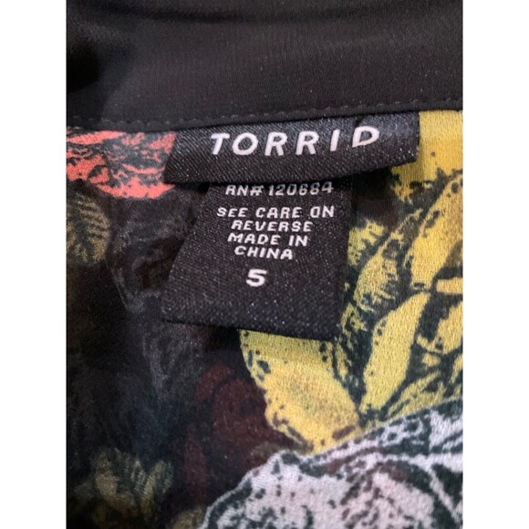 Torrid Women's Mesh Swimsuit Cover Up - Floral Skulls size 5 5X - Picture 4 of 4